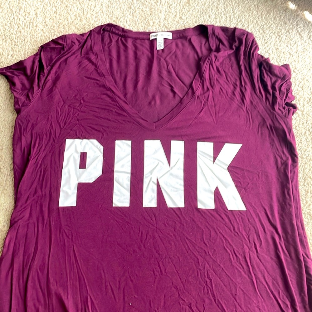 Pink super soft tee- size large